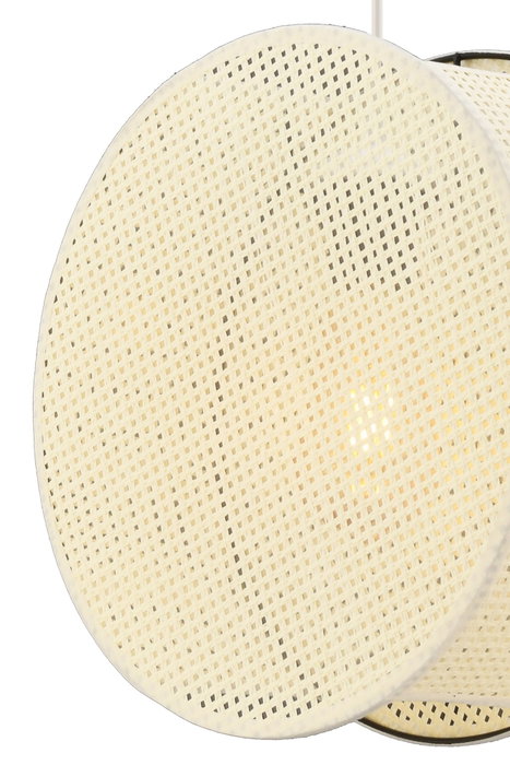 Opviq Lámpara de araña Big Drum - Beige, Blanco